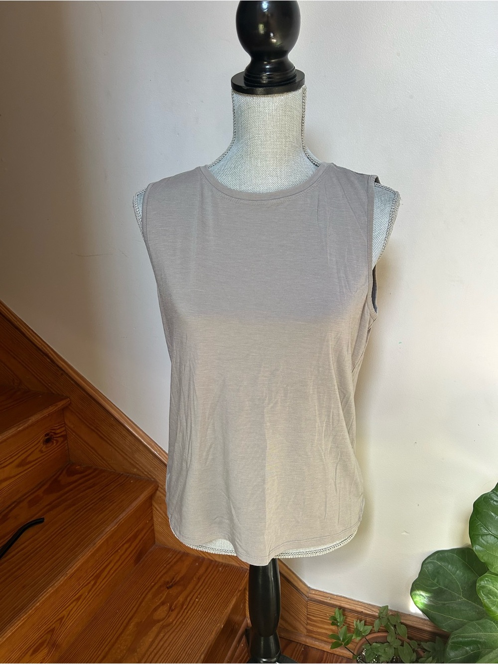 Athleta Sleeveless Crewneck Tank - Light Taupe